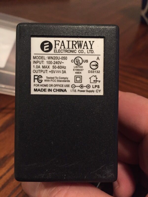 AC Adapter - Specs as shown