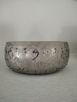 Platinum Coated High Quality Handcrafted Crystal Bowl