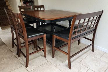 Counter Height Dining Table Set with Bench