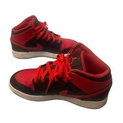 NIKE AIR JORDAN 1 MID GS DQ8423-060 BLACK FIRE RED WHITE YOUTH SIZE 5.5Y