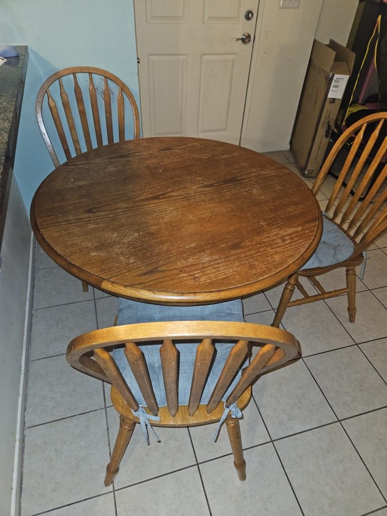Table With Three Chairs