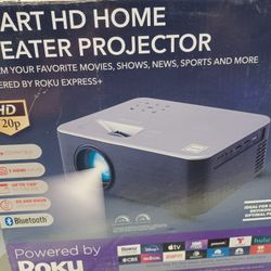 Rca Quality Projector With Smart Roku Stick Included.  Brand New 