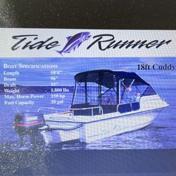 1998 TideRunner Boat - Cuddy  $18k 