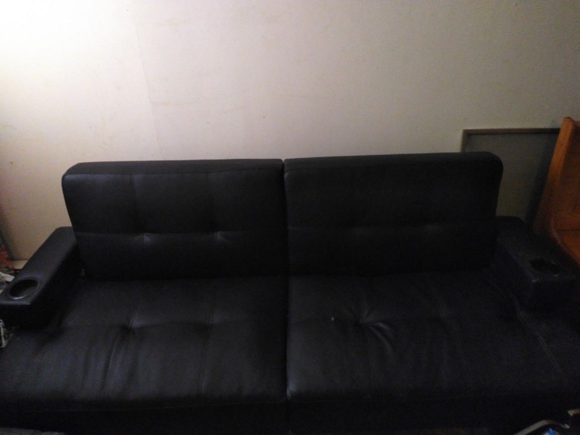 Leather Futon Sofa