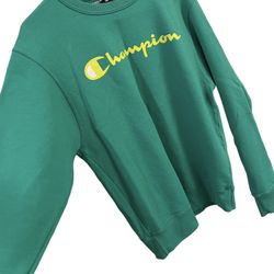 Champion Crewneck Sweatshirt Men's Light Green Size Small Activewear