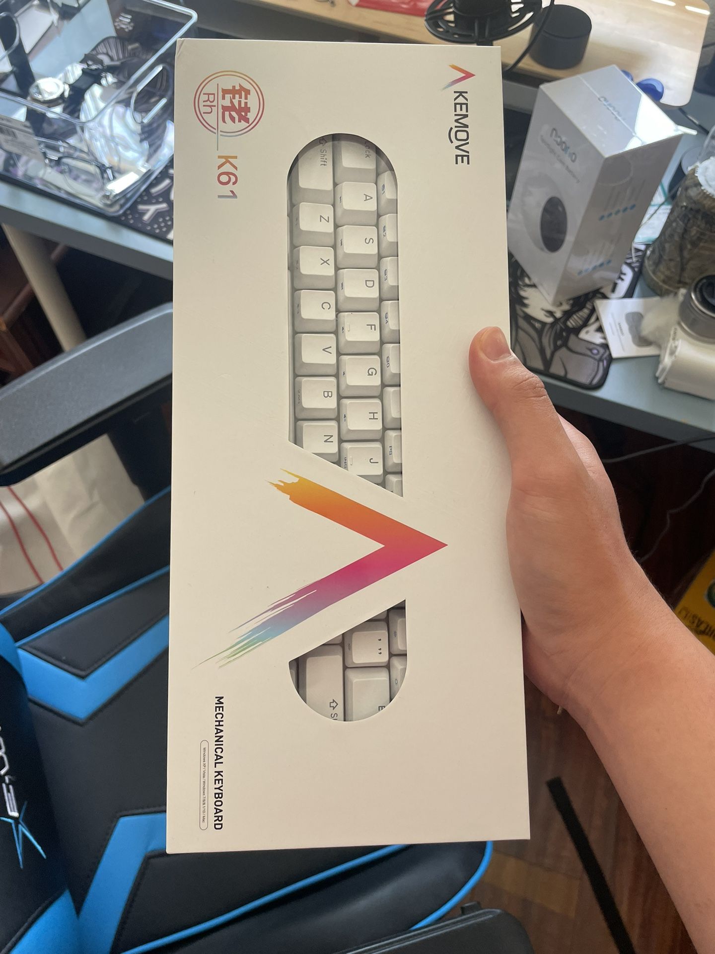Kemove k61 Snowfox RGB Hotswappable Wireless & Wired Mechanical Gaming Keyboard 60%