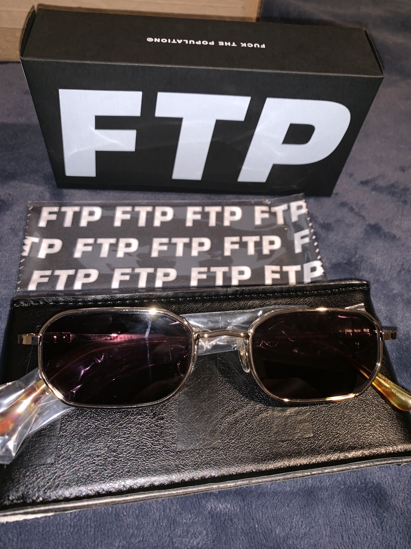 FTP Wire Sunglasses Crap Eyewear (Gold)