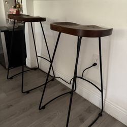 Wooden bar stools