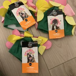 Flower Head Dog Headpiece XXS/XS & S/M