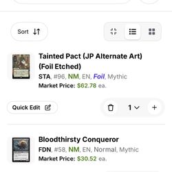 Large Magic The Gathering Rare/Mythic Collection 