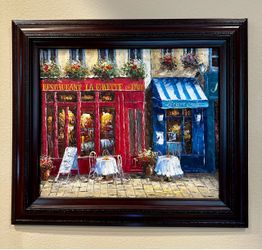 Custom Wood Framed Canvas Painting