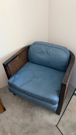 Vintage Hardwood Wicker Chair