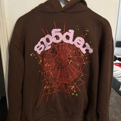 SP5DER Hoodie Brown Pink Red
