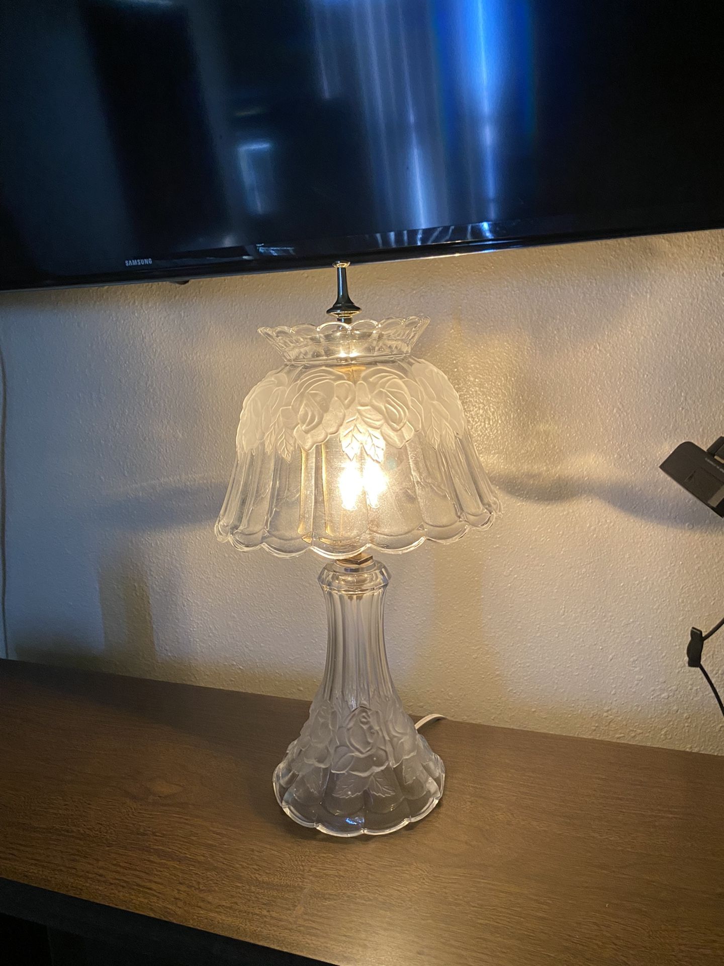 Vintage Mushroom Glass Lamp