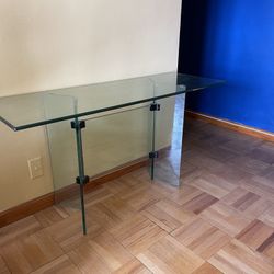 Glass CONSOLE TABLE $200