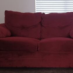 🛋️  Velvet red Couch  🛋️