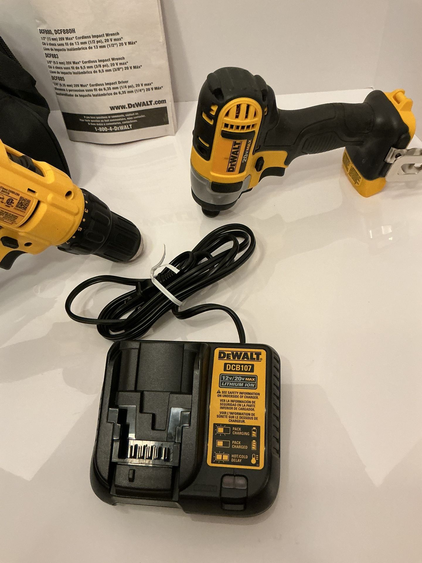 Drill Dewalt Dcf883 DEWALT 20V MAX Cordless Drill And Impact