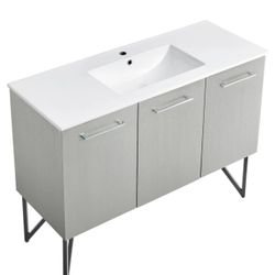 48” Bathroom Vanity With Ceramic Countertop