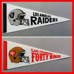 Raiders 49ers Mini Pennants-NEW