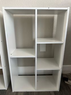 3 White 6-Cube Bookshelf Storage Organizer — Vertical or Horizontal