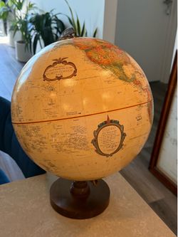 Replogle 12in World Classic Series Tabletop Globe Rotating Semi-Meridian