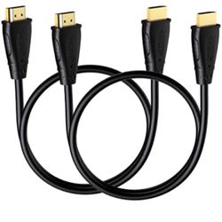 MOSIMLI Short HDMI Cable 1 ft, 2-Pack 4K UHD HDMI Cables Male to Male Adapter for ARC & CL3 Rated | for Laptop, Monitor, PS5, PS4, Xbox One, Fire TV, 