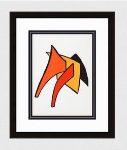 Alexander Calder Original 1963 "Stabiles" Lithograph Framed + COA (DLM 141)