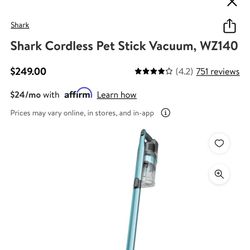 Shark Cordless Pet Vaccuum Brand New In Box 