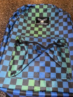 Eaglesport Checkered Backpack Blue Green