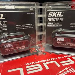SKIL PWR CORE 20 BATTERIES 5.0  2 batteries for $99 or 50 each  (( read below ))