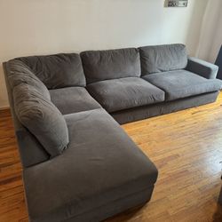 Gray L Shape Sectional Couch 