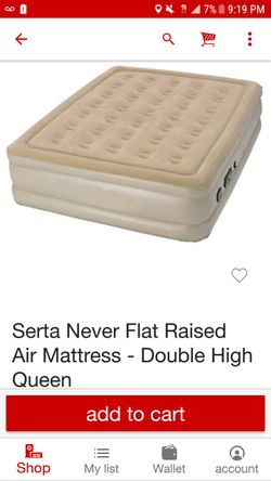 SERTA (queen) Air Mattress with built in pump.