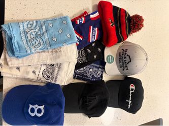 Hat & Bandana Bundle – 11 Pieces | Champion, LA Dodgers & More