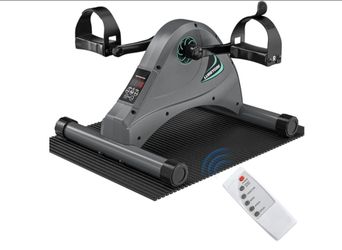 LUBBYGIM Mini Exercise Bike, Under Desk Bike Pedal Exerciser for Seniors & Physical Therapy, Electric Motorized Foot Pedal Machine for Arm and Leg Fit