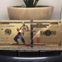 Goofy (Disney) 24k Gold Foil Plated Banknote