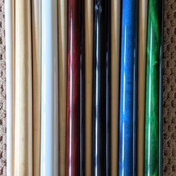 Aska Pool Cue Sticks Various Colors And Weights