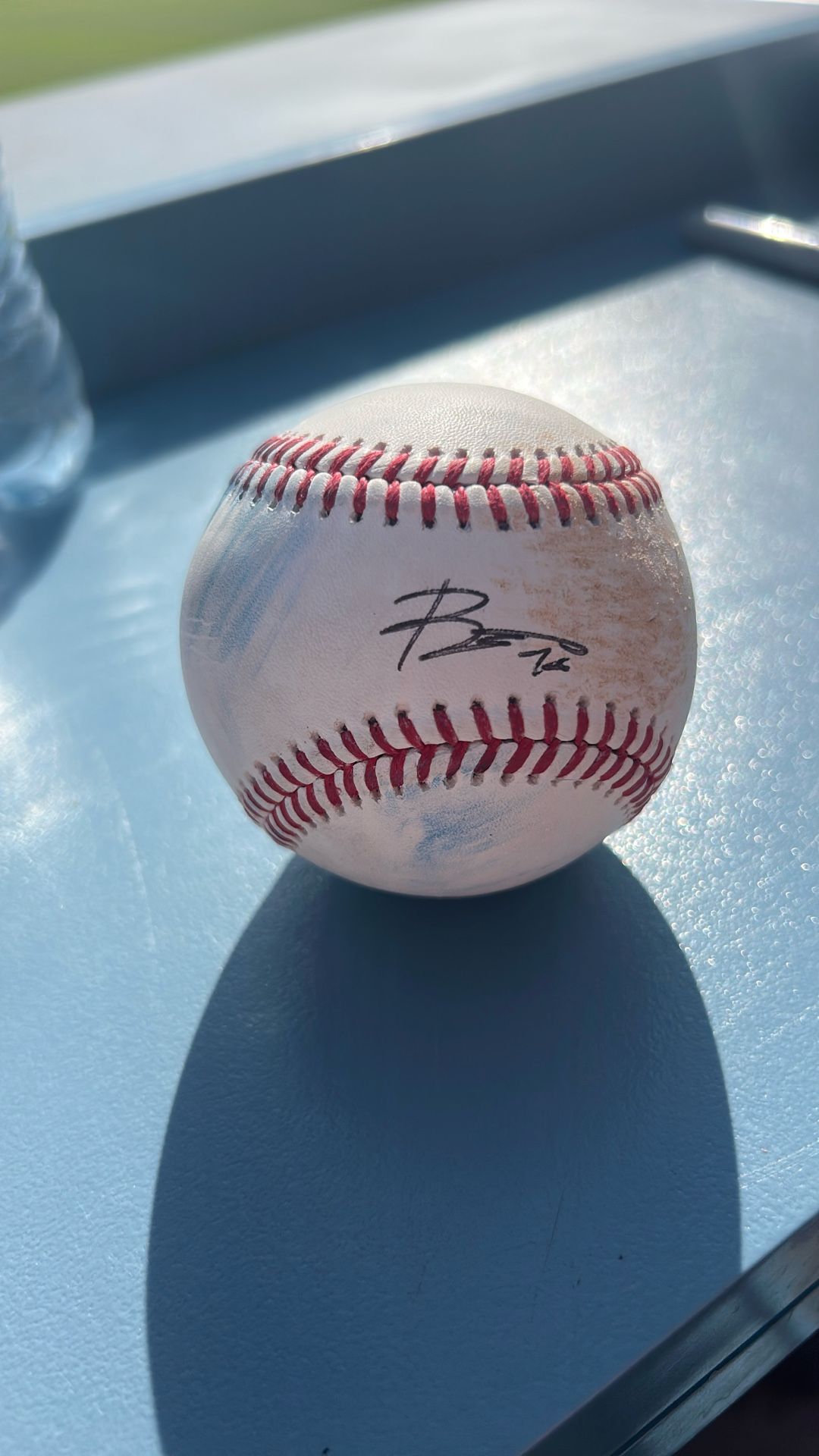 Dodges Training Ball Hit By Mookie Betts And Signed By Ben Casparius