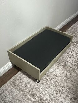 29" Pet Bed Sofa with Hairpin Legs, Acacia Wood Dog Bed Sofa, Gray