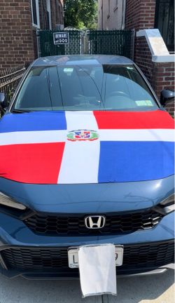 Dominican Republic car flag