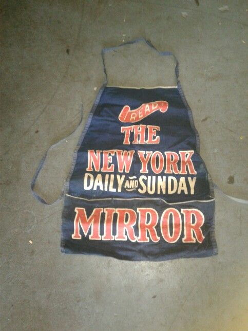 Vintage The New York Daily And Sunday Mirror Newspaper Apron.