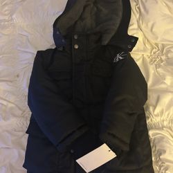 Calvin Klein Warm 3T Black With Hood Insulated Jacket