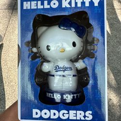 hello kitty Dodgers bobble head 