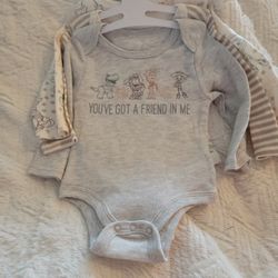 3 Pc Unisex Toy Story Onesie