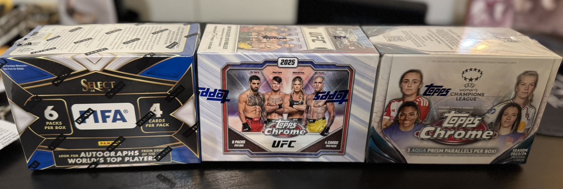 Panini FIFA 2024-25 & Topps Chrome 2025 UFC & Topps Chrome 2024 & UEFA Womens Champions League 2023-24 Trading Cards