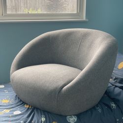 Round Swivel Chair - Gray