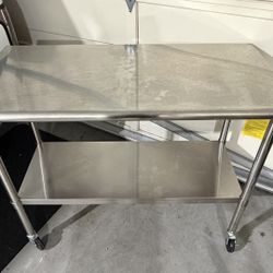 Trinity Stainless Steel Prep Table – 24” x 48”