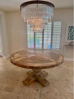 Wooden Dining Table / 6 Chairs