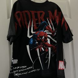 Spider Man x Civil Regime Soldout Limited Ed. Shirt Size S Oversized Black