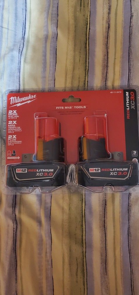Milwaukee M12 Battery  XC 3.0   $85 O.B.O 