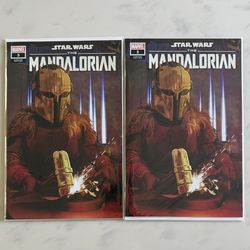 STAR WARS THE MANDALORIAN #3 Mike Mayhew 1st App Armorer LTD 800 - 089 & 090 Comic Books Gift Limited Collectible Lucas Appearance Lot of 2